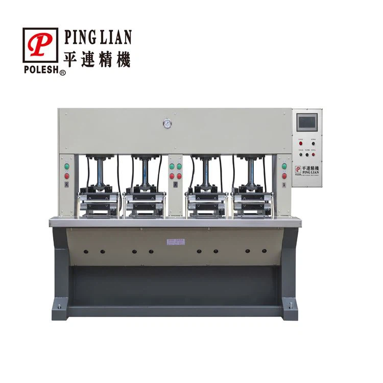 Машина для гарячого пресу для устілки ковзного типу 4 станції